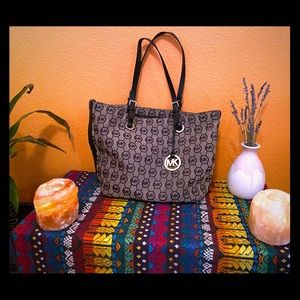 Black Michael Kors Logo Tote